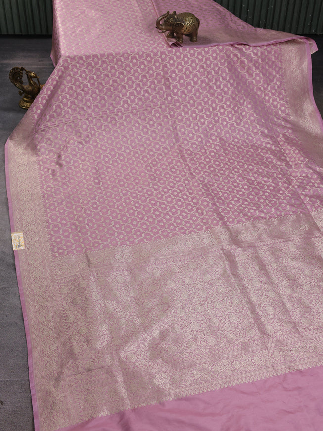 Pastel Pink Banarasi Silk Saree