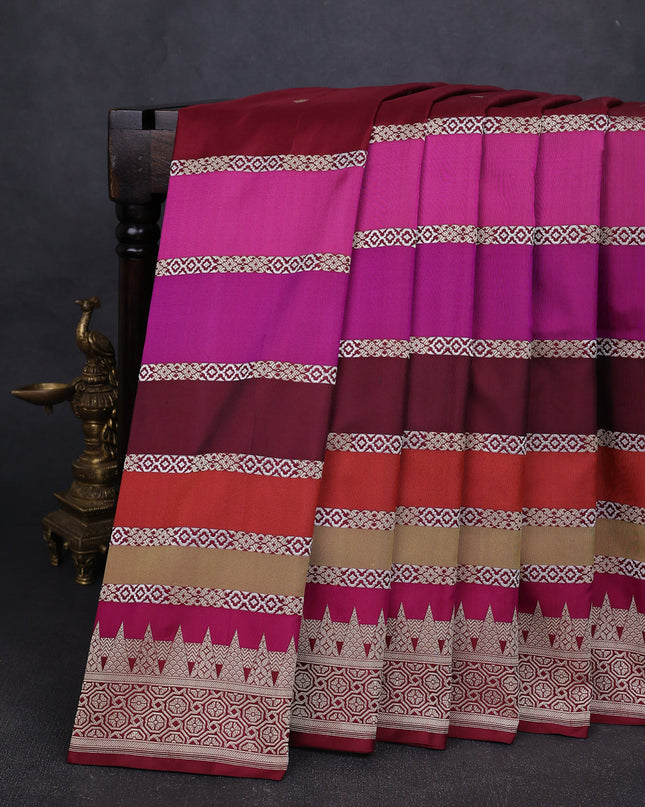 Maroon Banarasi Silk Saree