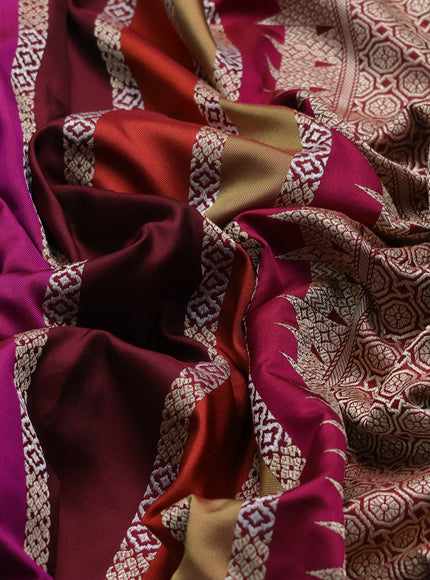 Maroon Banarasi Silk Saree
