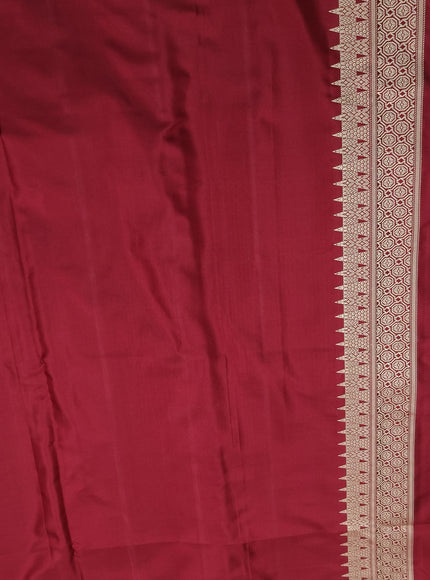 Maroon Banarasi Silk Saree