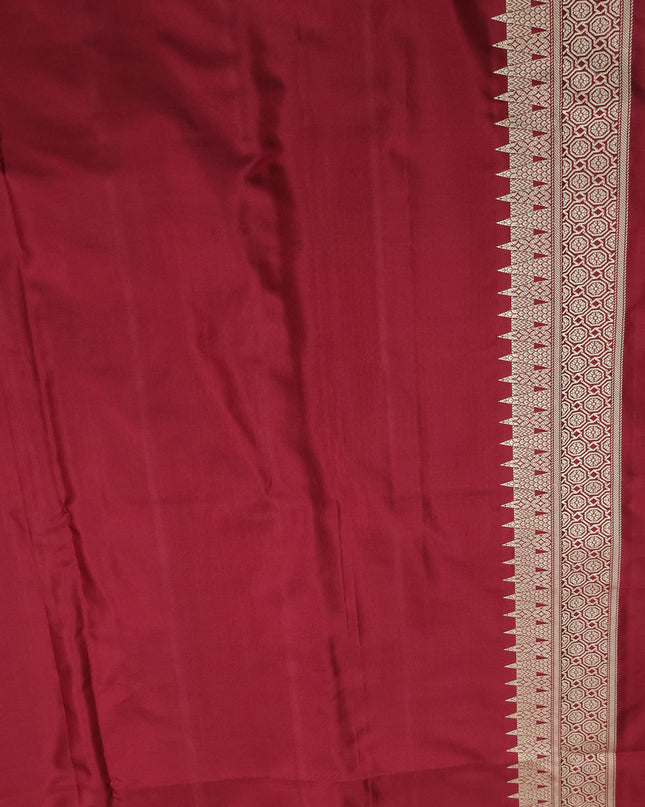 Maroon Banarasi Silk Saree