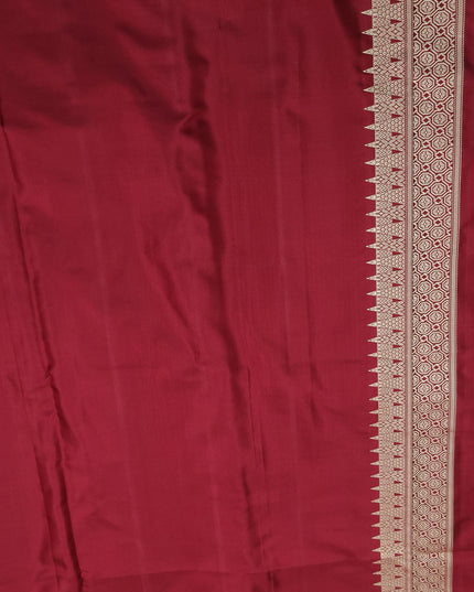 Maroon Banarasi Silk Saree