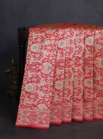 Red Banarasi Gaduwa Silk Saree