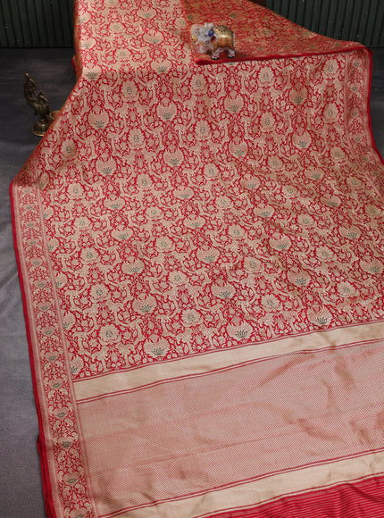 Red Banarasi Gaduwa Silk Saree