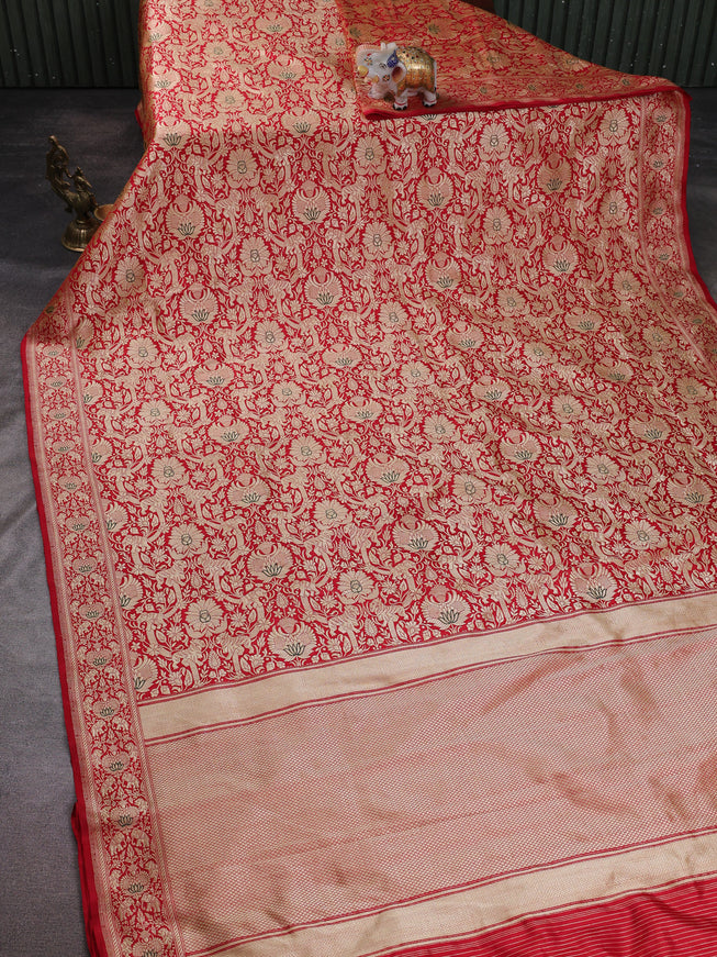 Red Banarasi Gaduwa Silk Saree