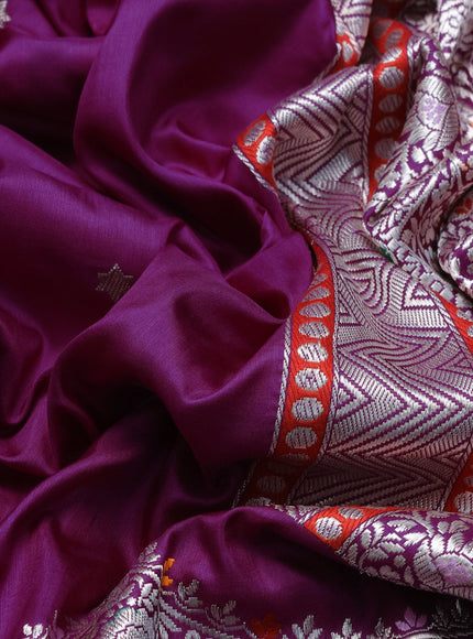 Purple Banarasi Silk Saree