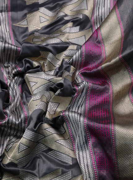 Grey Banarasi Silk Saree