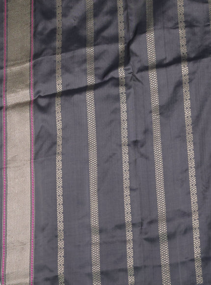Grey Banarasi Silk Saree