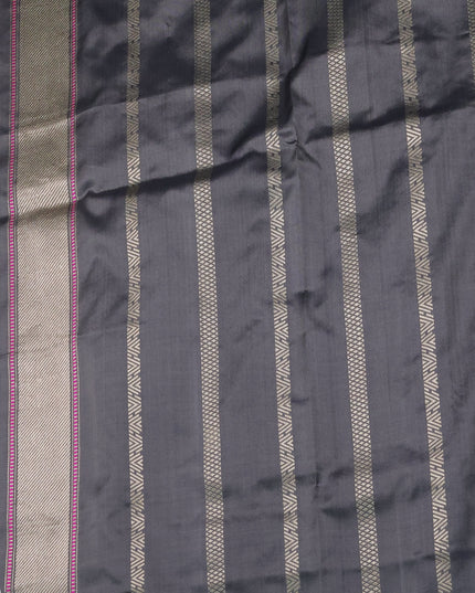 Grey Banarasi Silk Saree