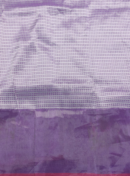 Pastel Blue-Lavender Banarasi Silk Saree