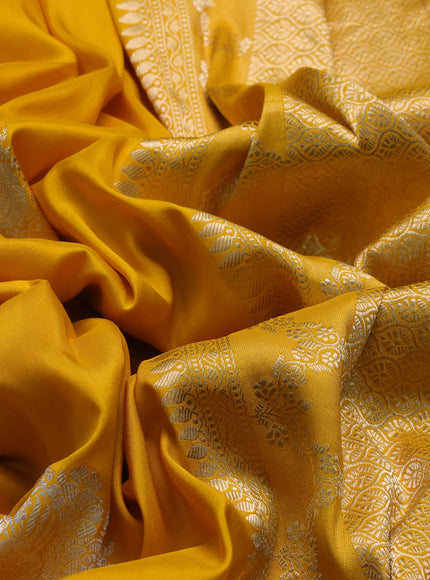 Yellow Banarasi Silk Saree