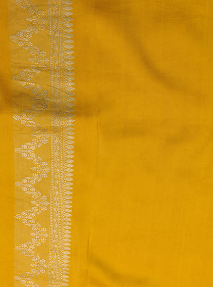 Yellow Banarasi Silk Saree