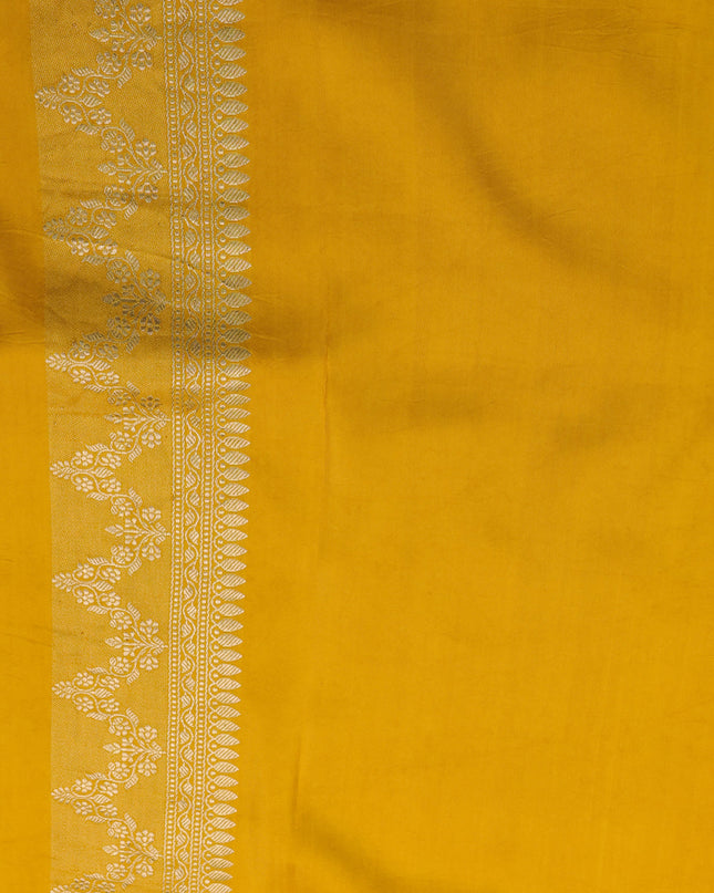 Yellow Banarasi Silk Saree