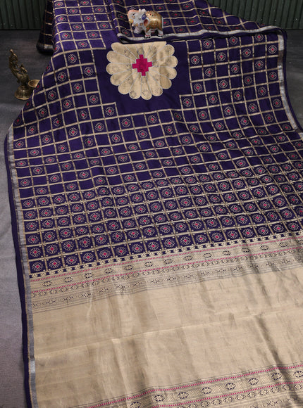 Blue Banarasi Silk Saree