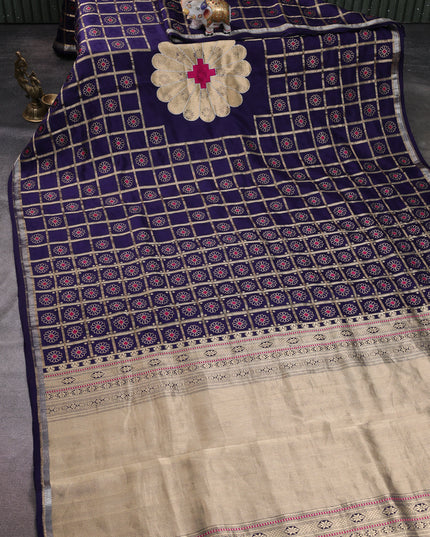 Blue Banarasi Silk Saree