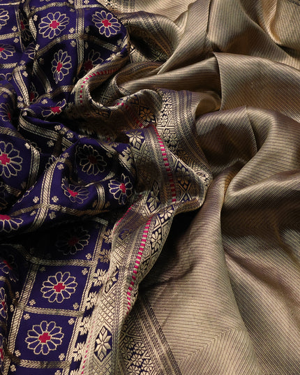 Blue Banarasi Silk Saree