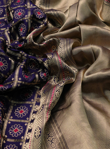 Blue Banarasi Silk Saree