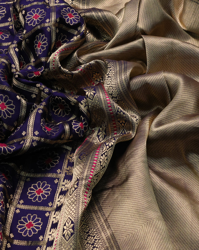 Blue Banarasi Silk Saree