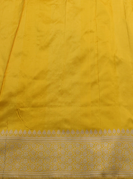 Yellow Banarasi Silk Saree