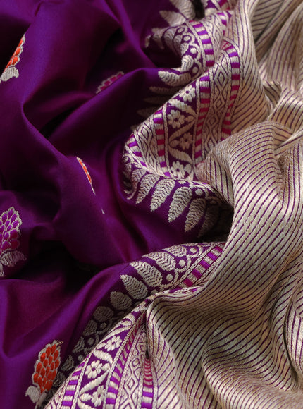 Purple Banarasi Silk Saree