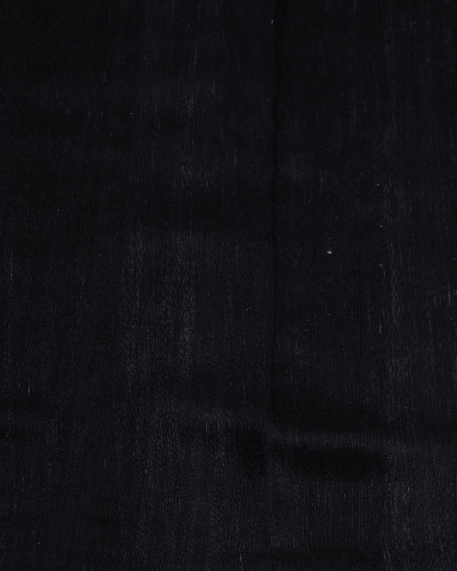 Black Organza Printed Silk Saree