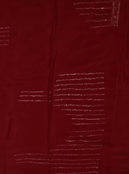Red Georgette Embroidery Saree