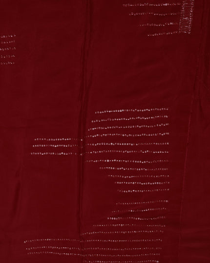 Red Georgette Embroidery Saree