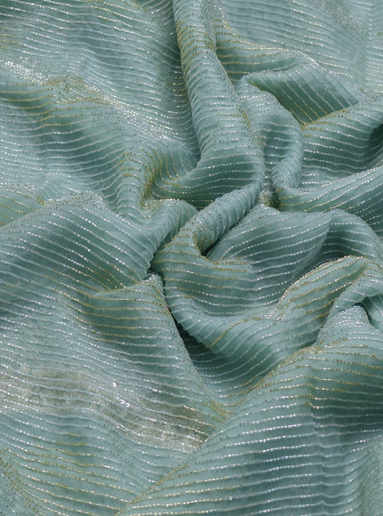 Sky Blue Organza Embroidery Saree