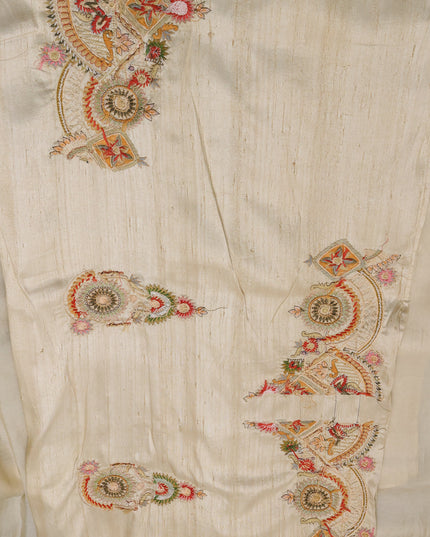 Sandal Organza Embroidery Saree