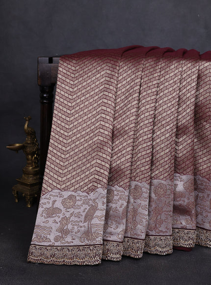 Maroon Banarasi Silk Saree