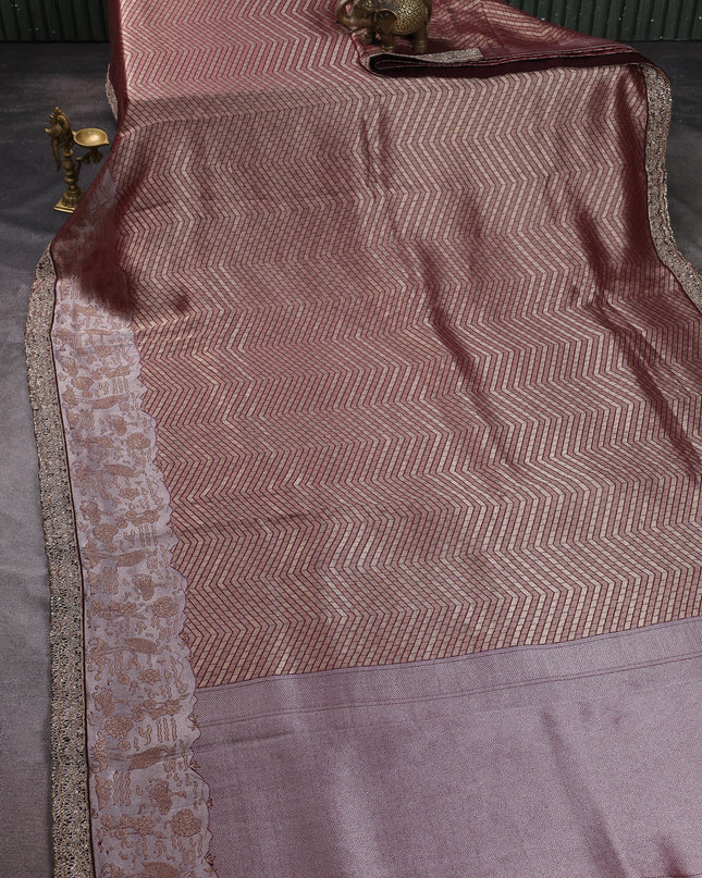 Maroon Banarasi Silk Saree