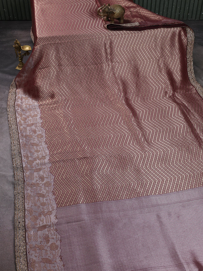 Maroon Banarasi Silk Saree