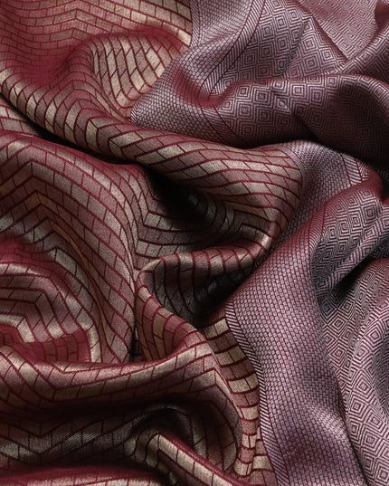 Maroon Banarasi Silk Saree