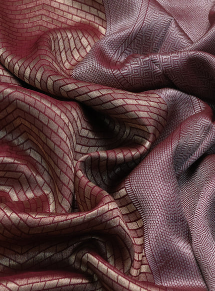 Maroon Banarasi Silk Saree
