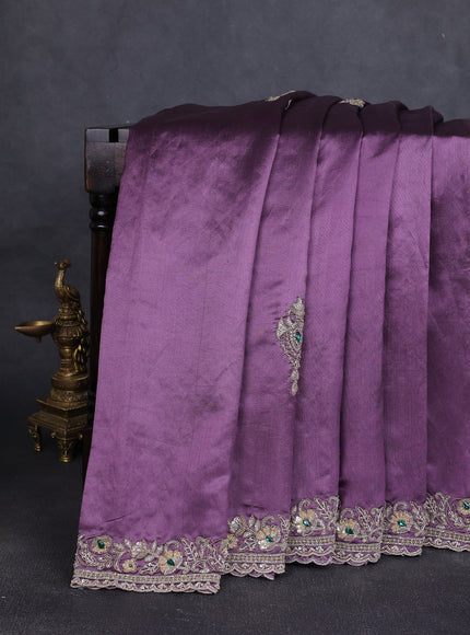 Purple Banarasi Silk Saree