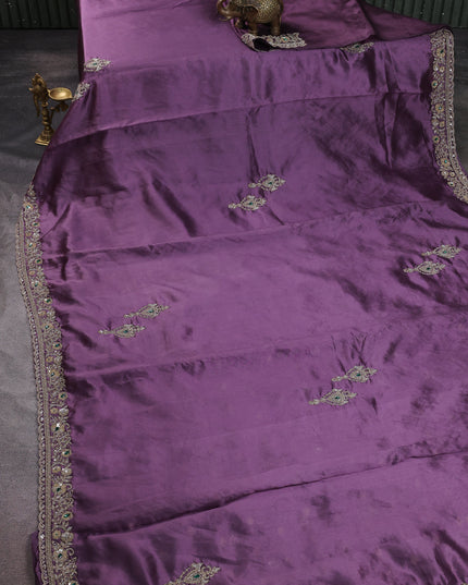 Purple Banarasi Silk Saree