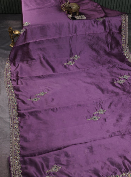 Purple Banarasi Silk Saree