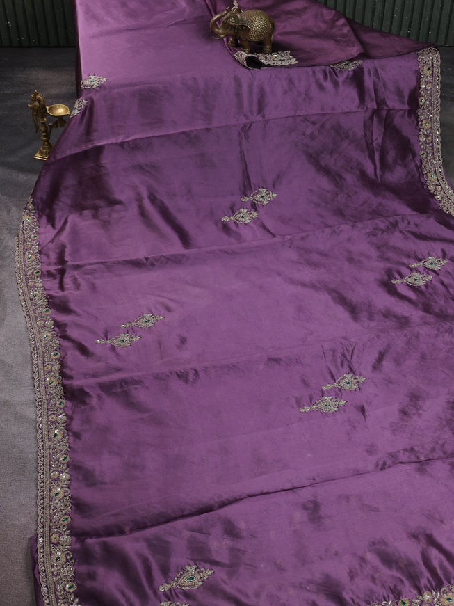 Purple Banarasi Silk Saree
