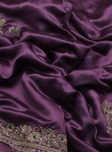 Purple Banarasi Silk Saree