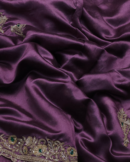 Purple Banarasi Silk Saree