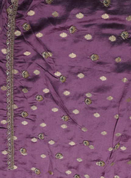 Purple Banarasi Silk Saree