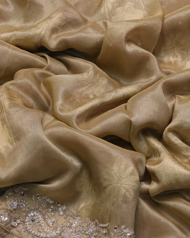 Beige Tissue Silk Saree
