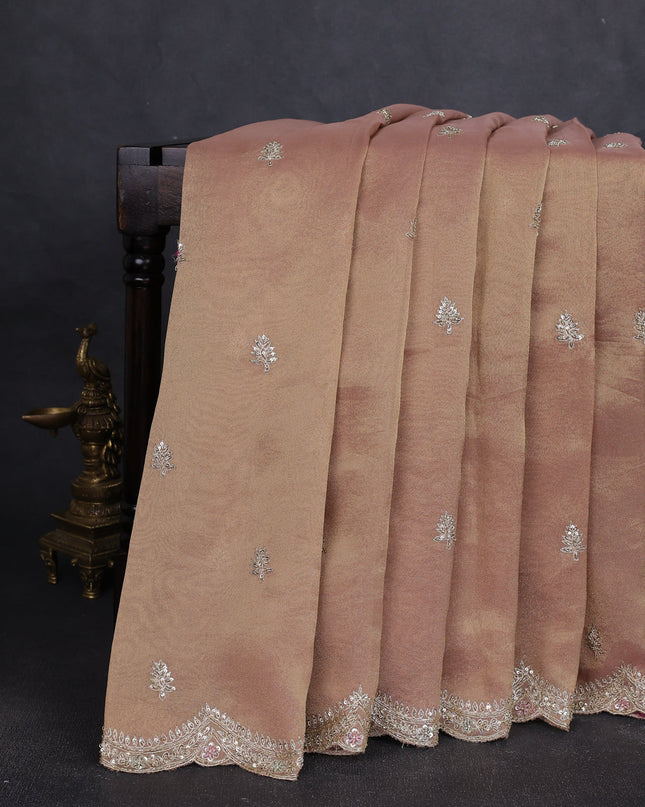 Copper Tissue Silk Saree