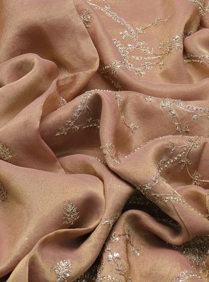 Copper Tissue Silk Saree