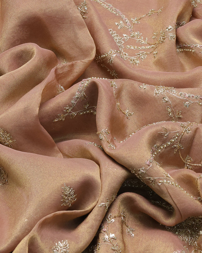 Copper Tissue Silk Saree