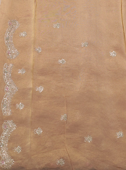 Copper Tissue Silk Saree