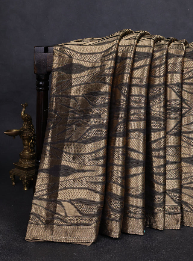 Gold & Black Tissue Silk Saree