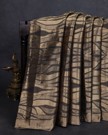 Gold & Black Tissue Silk Saree