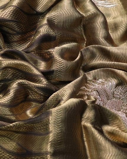 Gold & Black Tissue Silk Saree