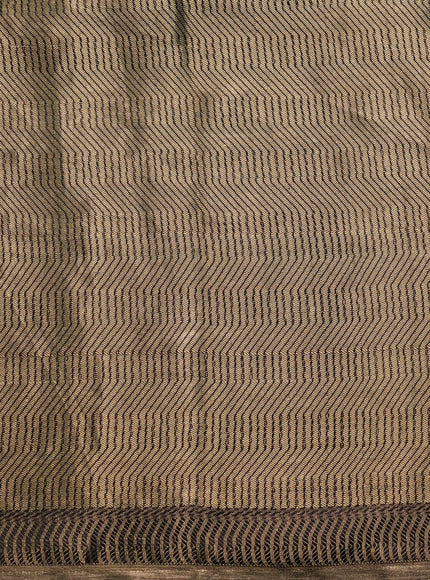 Gold & Black Tissue Silk Saree